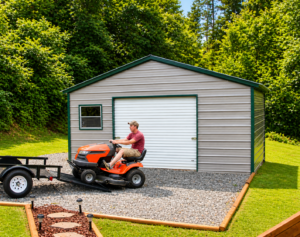 Metal Garages- Martinsburg WV 18x20x9 vertical roof garage