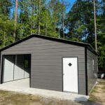 Metal Garages- Big Stone Gap VA 24x25 vertical roof with one 9x8 roll up door
