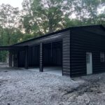 Metal Garages- Big Stone Gap VA 24x40x12 with two 10x10 roll up doors and one 9x8 roll up door with lean to