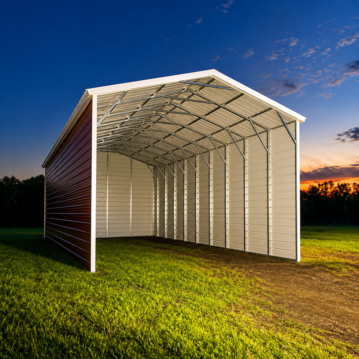 24x50 vertical roof metal building