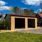 Metal Garages- Big Stone Gap VA 30x30x12 vertical roof side entry garage with two 10x10 roll up doors