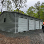 30x50x12 side entry garage with four 10x10 roll up doors (2)