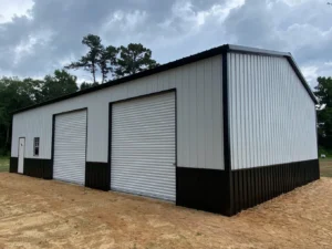 Metal Garages- Martinsburg WV 30x50x12 vertical roof garage with two 10x10 roll up doors
