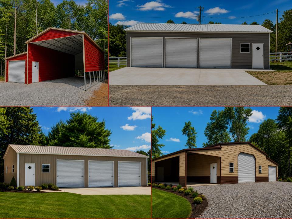 Custom metal garages, carports, RV covers, barns, and steel buildings from Johnson Carports and Garages