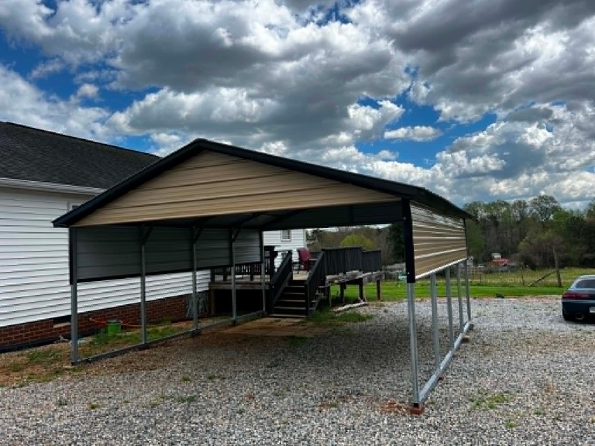 20x25 vertical roof carport